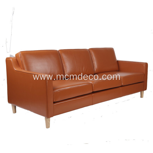 Scandinavia Design 3 Seater Leather Sofa